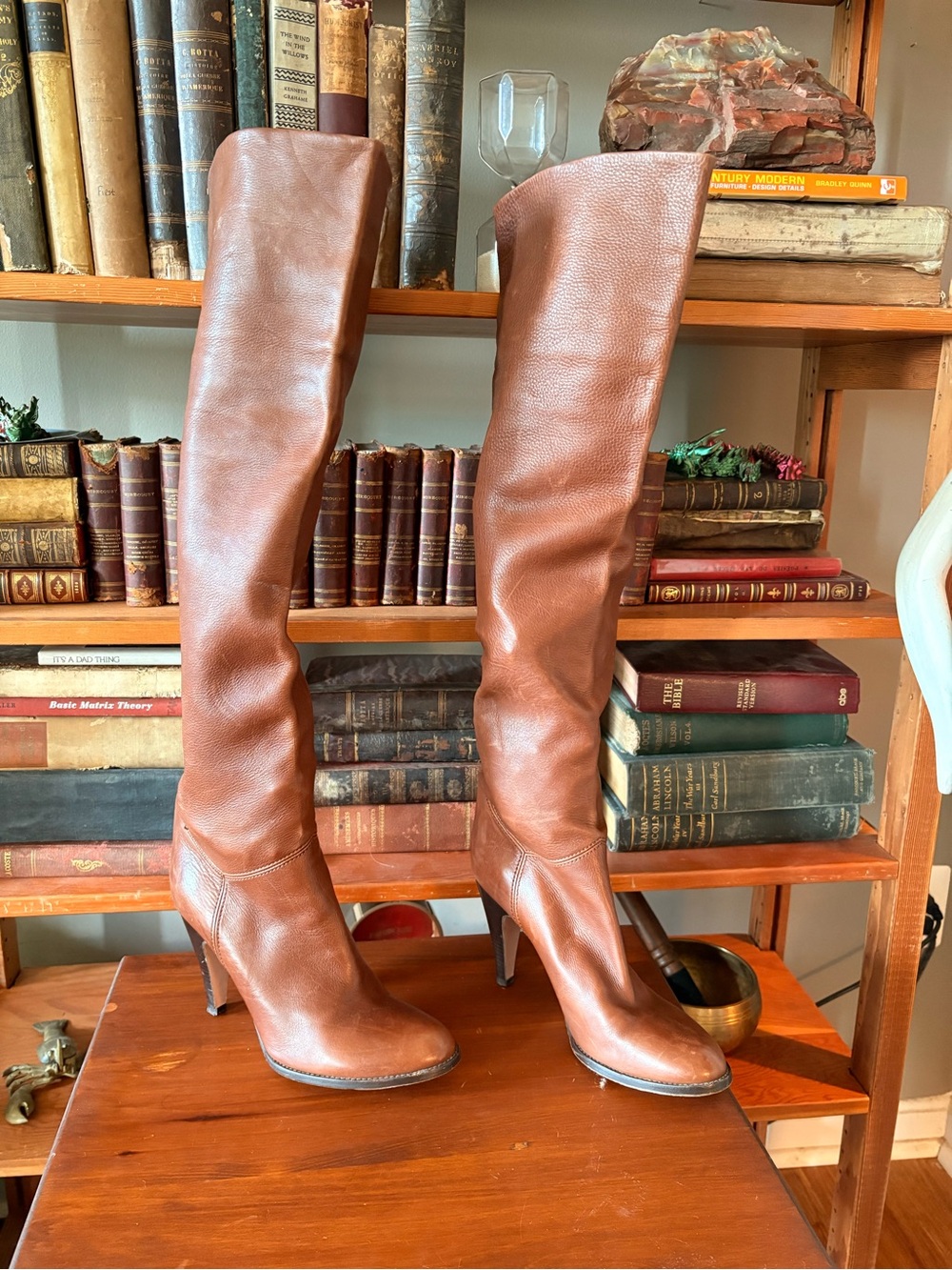 Vero Cuoio Tall Brown Leather Over-the-Knee Boots